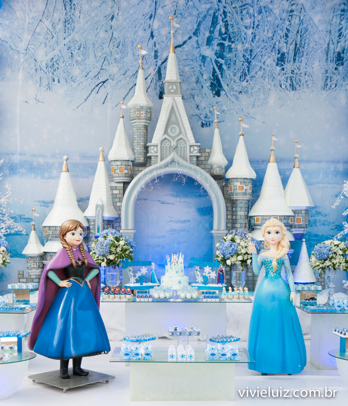 mesa decoração frozen