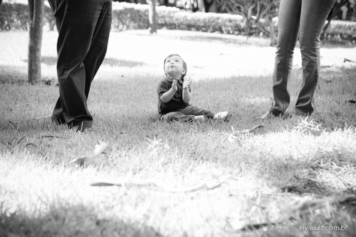 Fotografia de família até embaixo do bloco