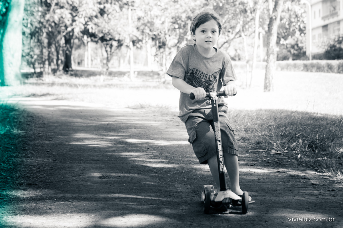 Curva no patinete