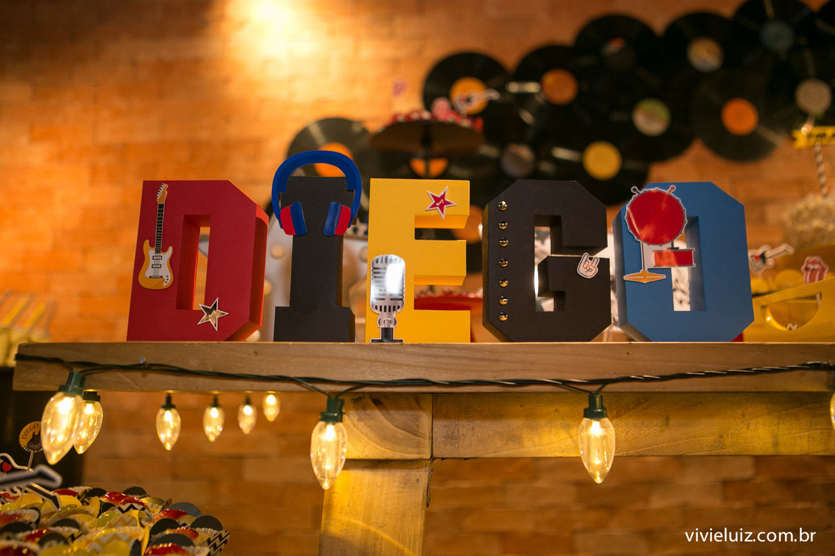 decoracao rock de festa infantil em brasilia com fotos da vivi e luiz fotografias