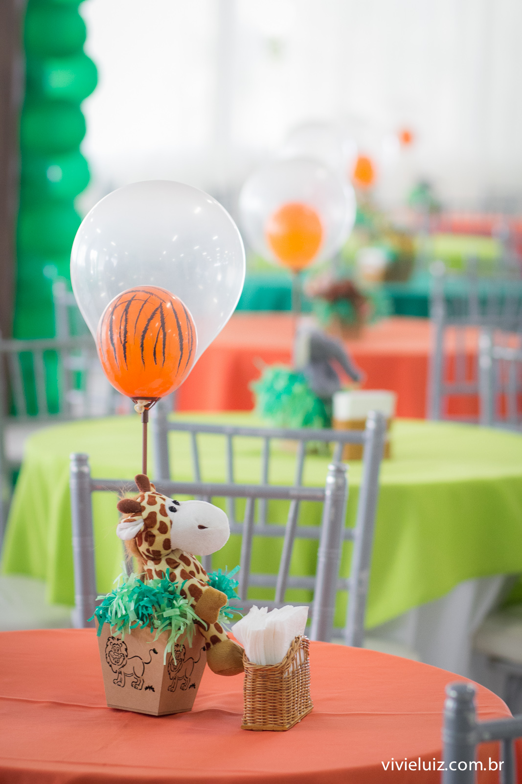 decoracao safari de festa infantil em brasilia com fotos da vivi e luiz fotografias no espaco cata-vento