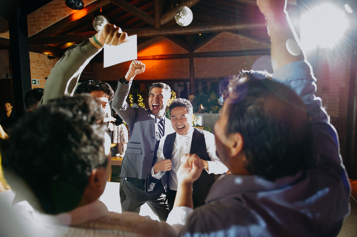 celebração da chegada na festa