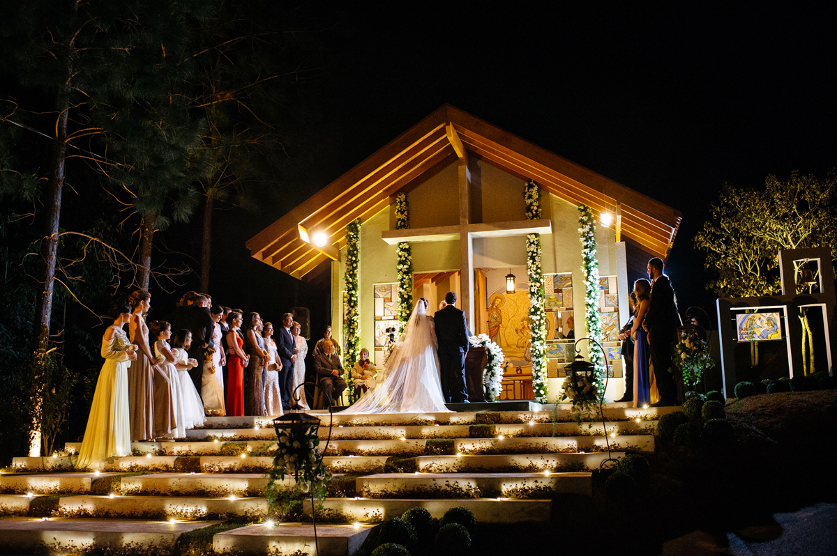 Vista da capela particular do casamento