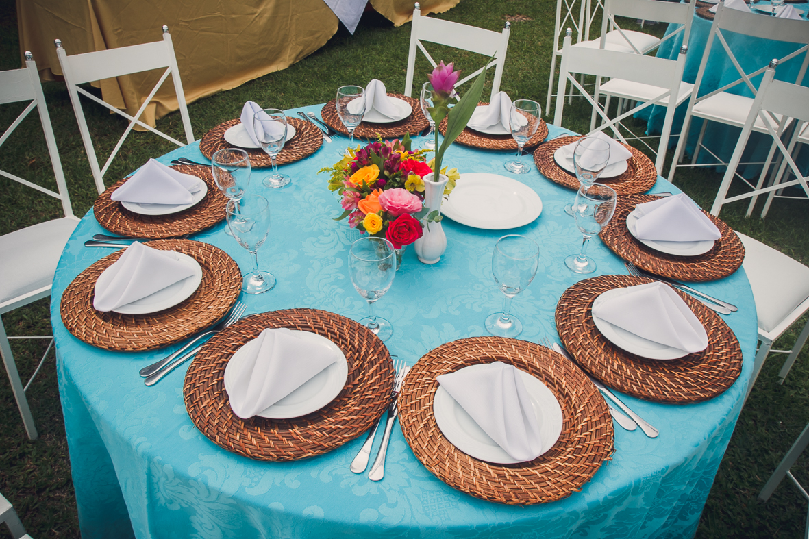 mesa decorada para o casamento