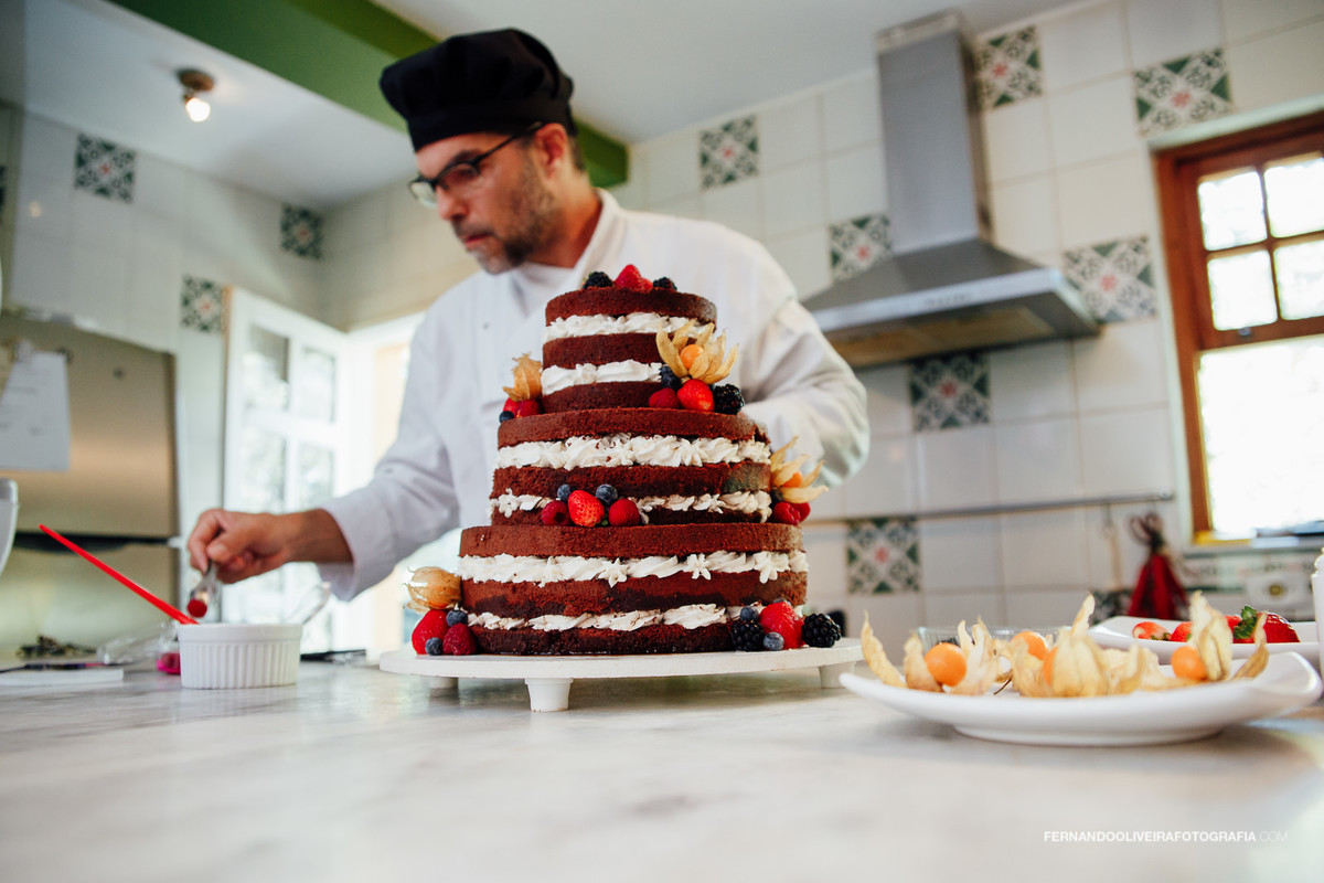 bolo de casamento naked