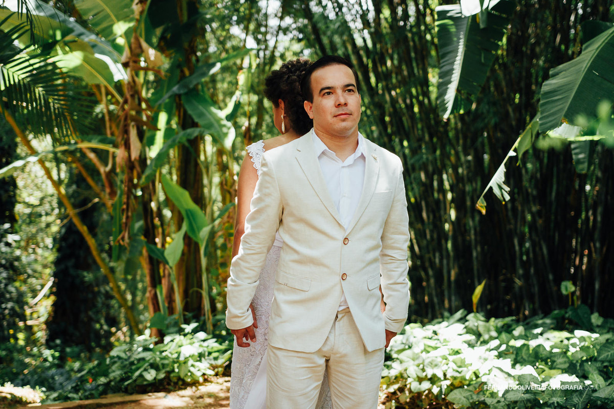 first look mini wedding