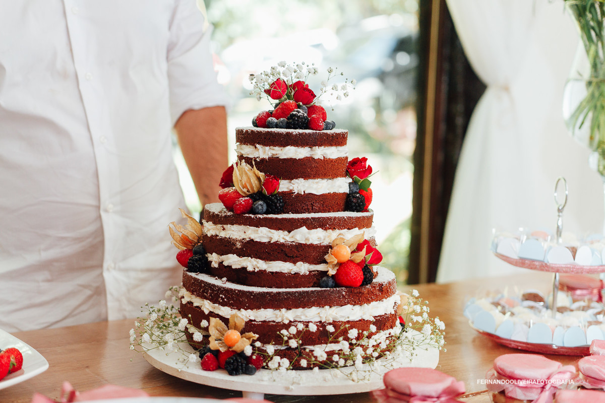bolo de casamento na decoração