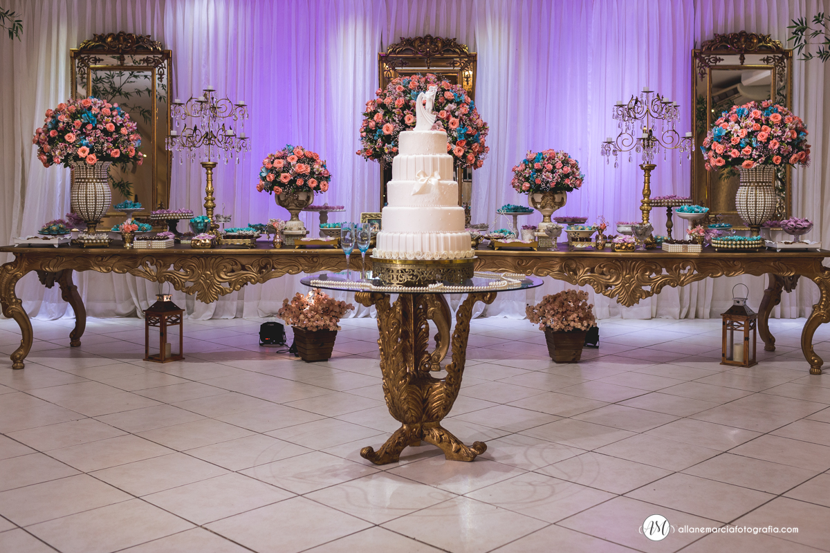 mesa de bolo para casamento