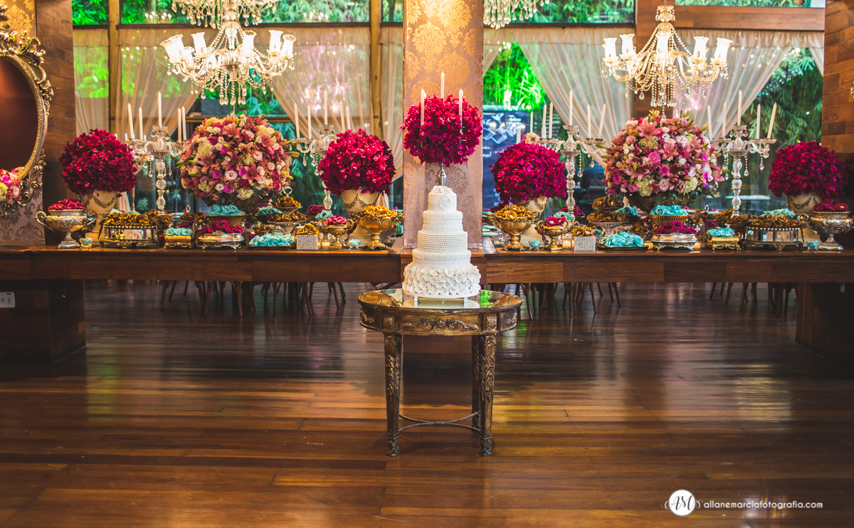 decoração de casamento com bolo
