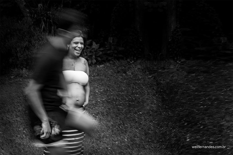 Fotografia de gestante em parque