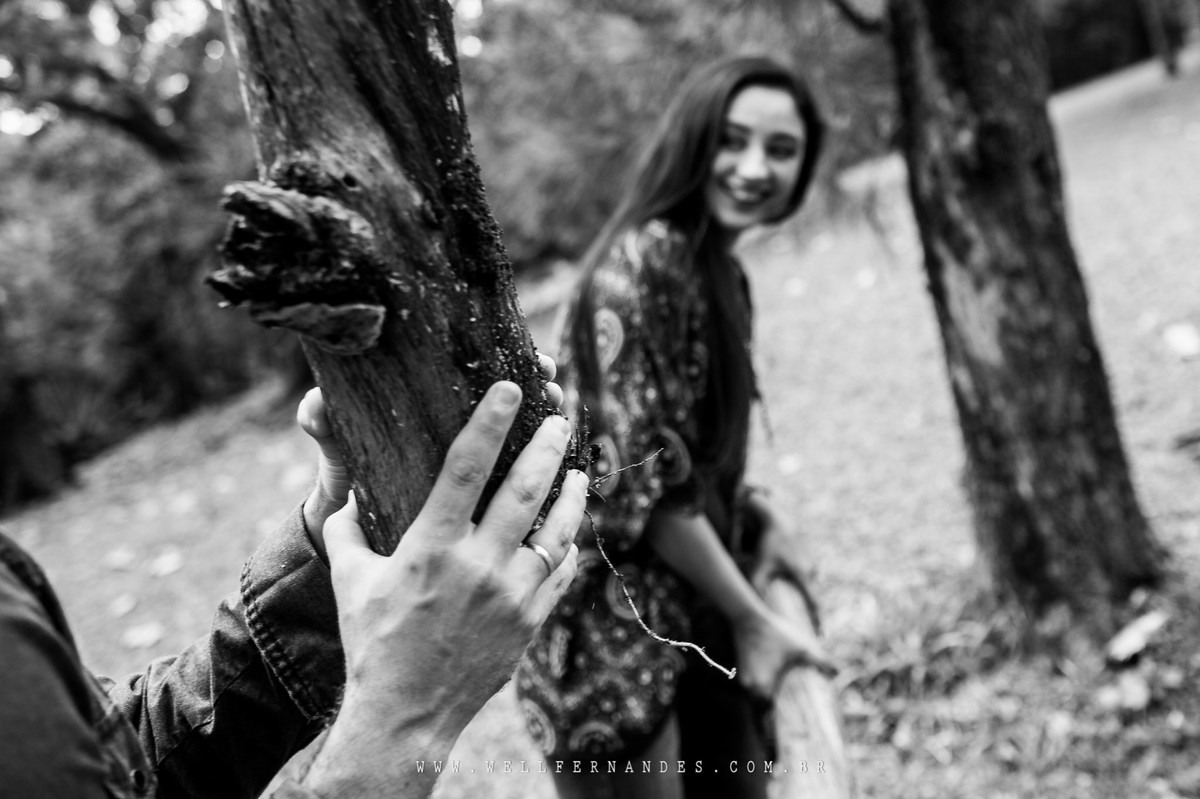 Ensaio de casal divertido