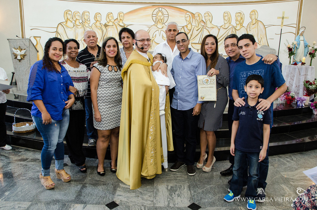 Batizado; fotografia de família