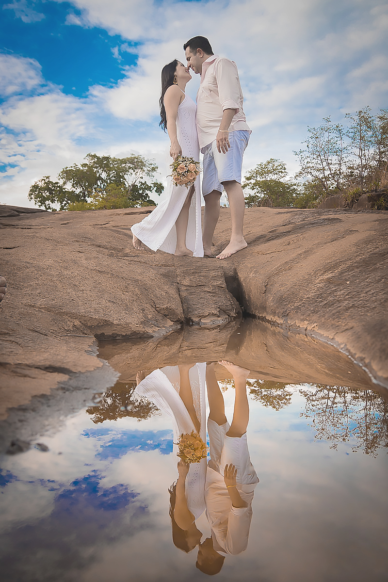 Ensaio cachoeira Pre Casamento Glênia e Fernando - Minaçu Goiás - Fotografia