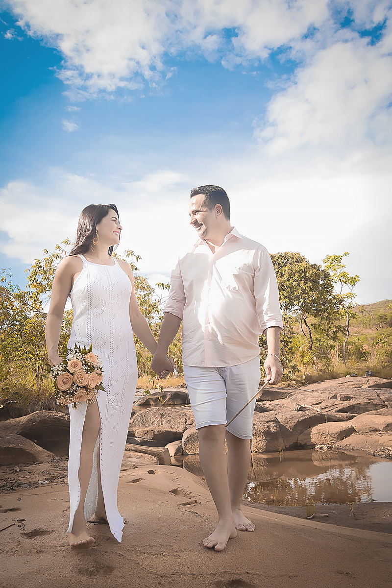 Ensaio cachoeira Pre Casamento Glênia e Fernando - Minaçu Goiás - Fotografia