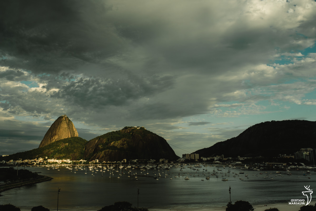 Paisagem do Pão de Açúcar e praia da botafogo do hotel Yoo2 Rio