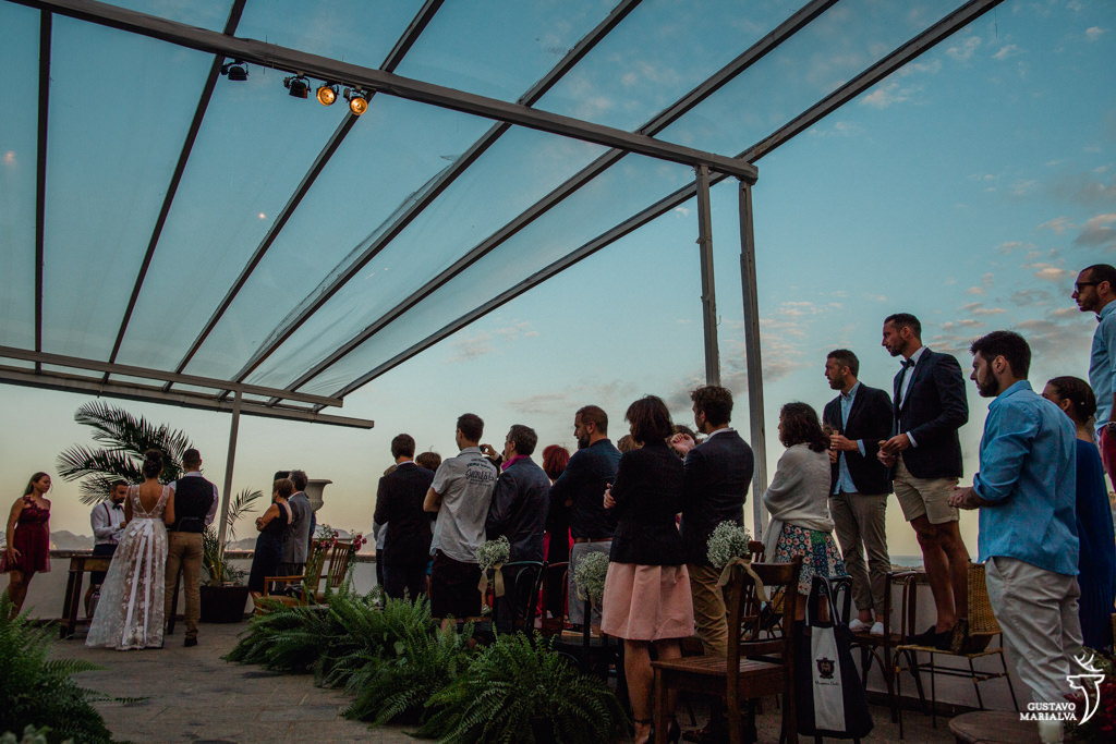 cerimônia de casamento no solar real