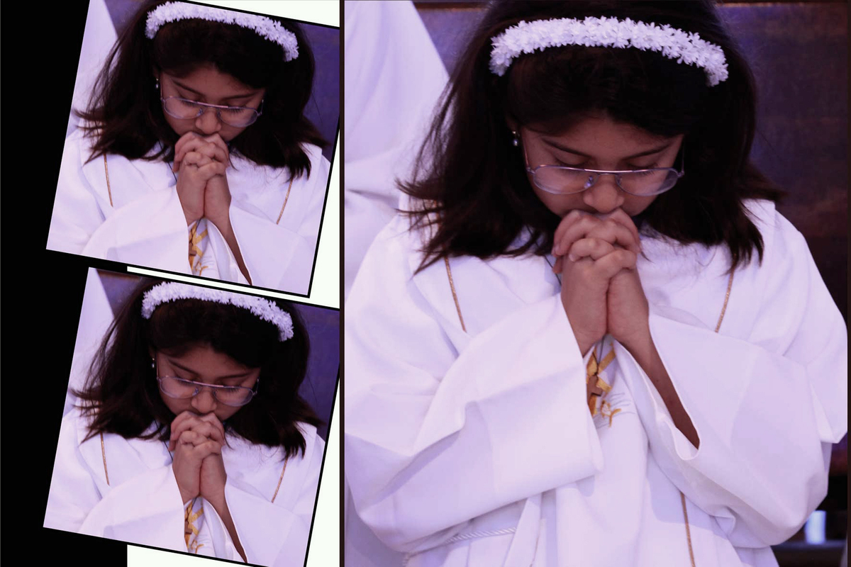 um momento de muita concentracao e pedidos realizados na igreja dom bosco e o fotografo nico conseguiu capturar