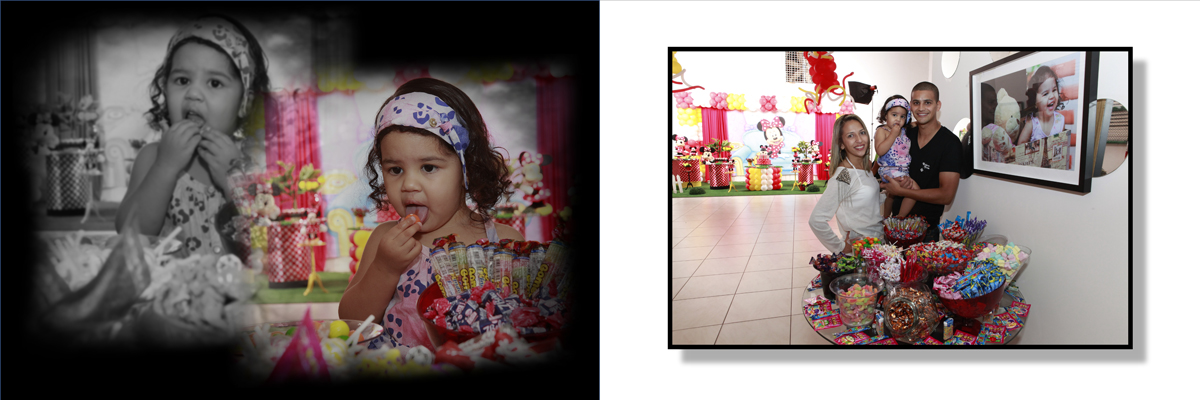 doces ou travessuras, foi o que a princesa julia ficou pensando. provou um doce de cada vez.os pais aproveitaram também. foi pura alegria e bagunça ver essas guloseimas. tudo muito colorido. essa menina curtiu cada minuto de sua festa. felic
