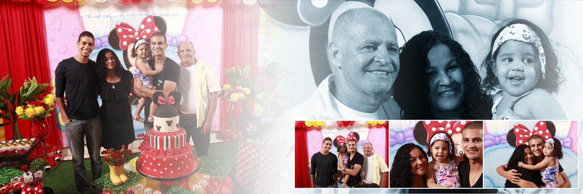 vovo, titio, cunhado todos apostos para uma foto com a princesa da festa, com este mosaico fotografico criado nico aproveitou para criar, venha conhecer outras diagramacoes em seu estudio fotografico.