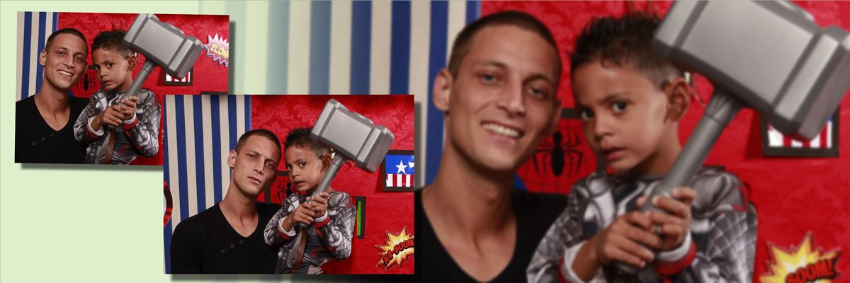 olhem o super heroi com o papai curtindo a festa infantil realizada em brasilia e fotografada pelo nico fotografo. veja o trabalho do fotografo infantil em seu estudio localizado no setor sudoeste.