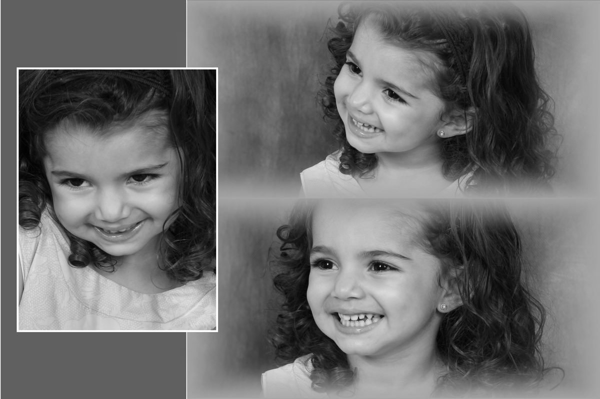 fotos preto e branco tem um charme em especial e nesta diagramacao ainda ficou melhor com a modelo kids que expressa olhares marcantes.