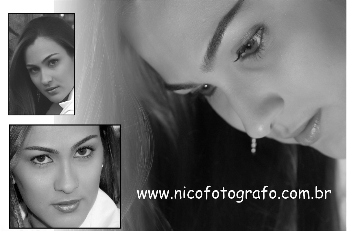 a foto esta em preto e branco, mas o olhar dessa modelo que foi registrado pelo fotografo nico em seu estudio de fotografia, pode capturar varias imagens e angulos diferentes para compor o seu ensaio fotografico e montar o book do seus sonhos.