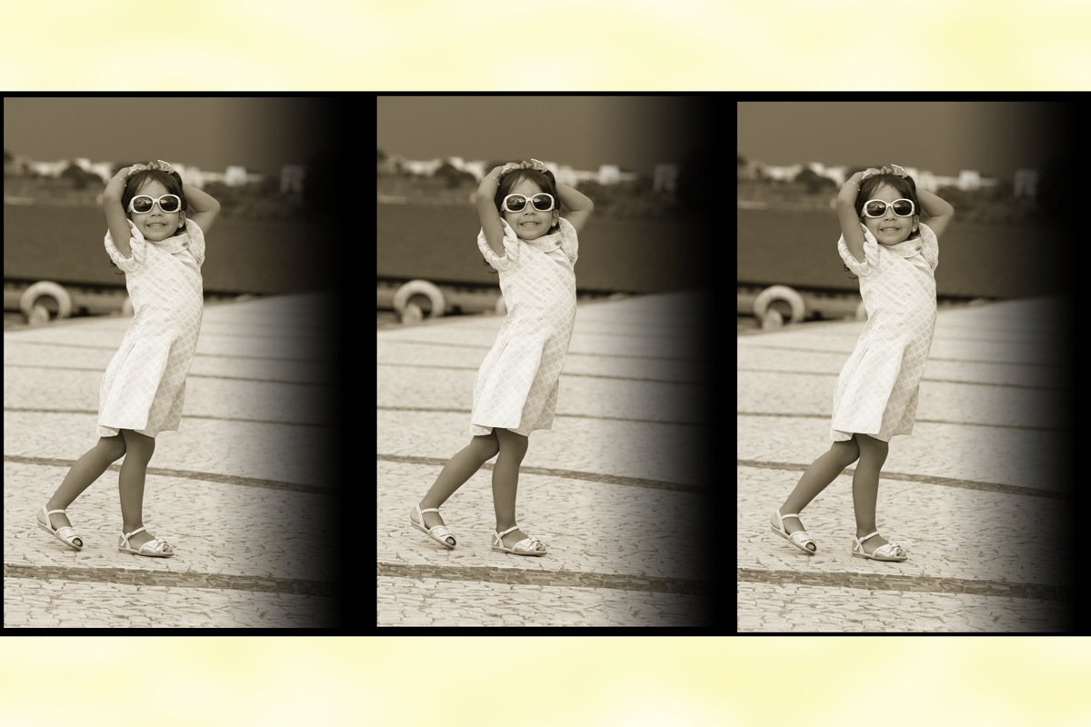cada clic uma pose, cada pose um clic. a foto diagramada em sepia traduz a simplicidade da beleza da crianca fotogafada pelo nico em seu ensaio fotografico externo.