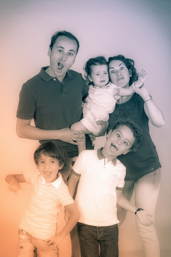 fotografia de estúdio família louca