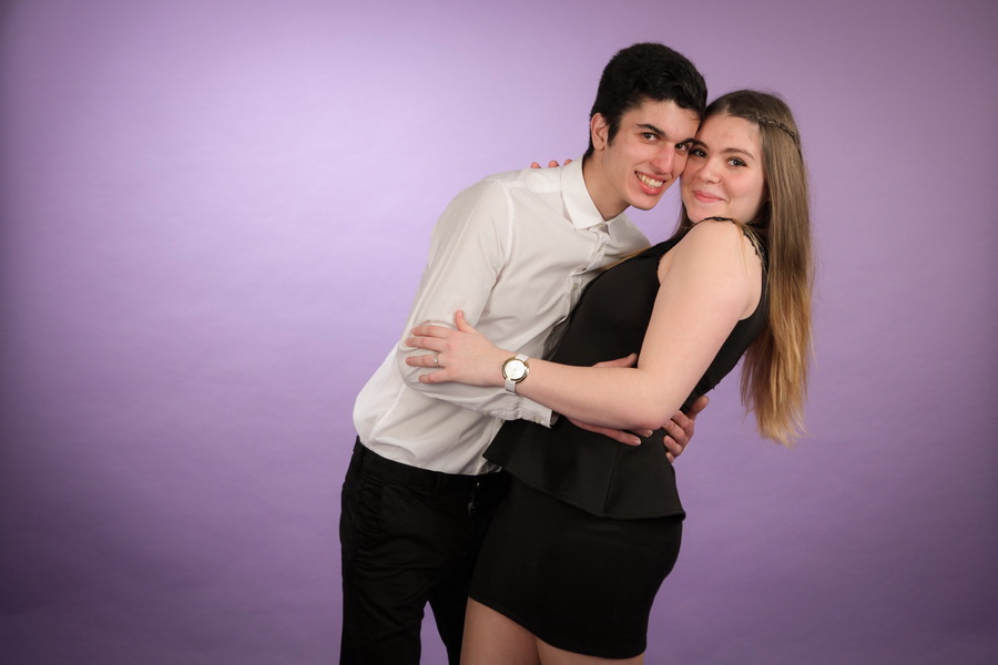 fotografia de estúdio casal de namorados
