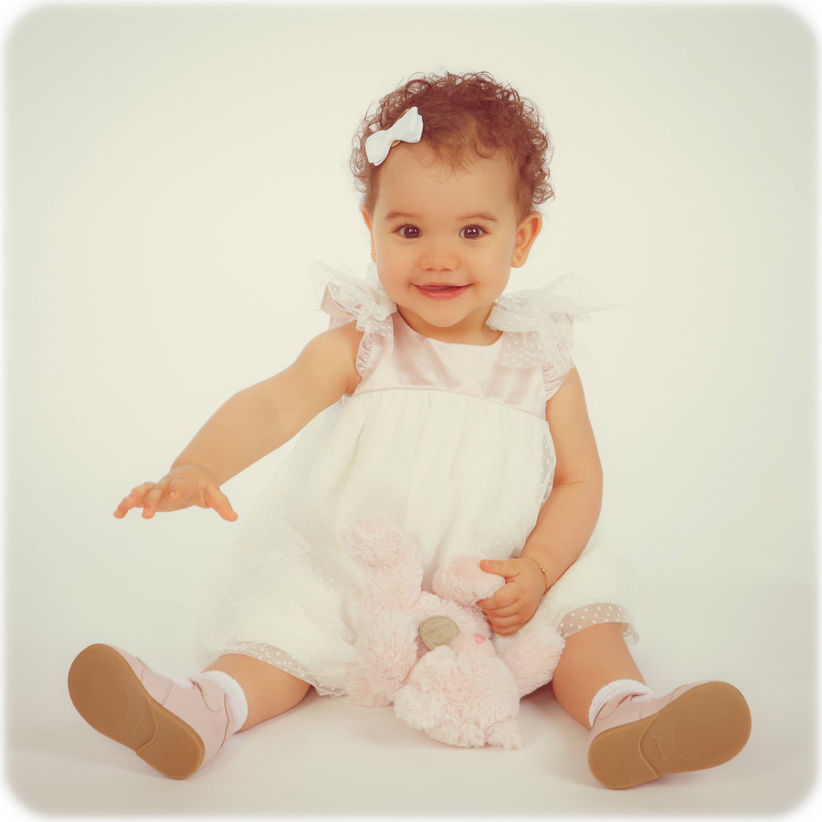 fotografia de estúdio menina batizado