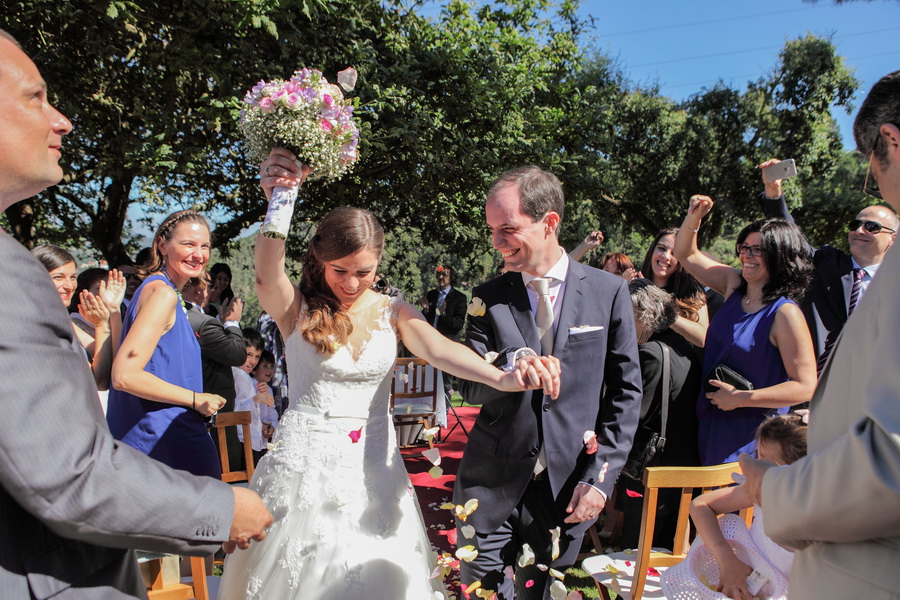Noivos depois de casar-Olival