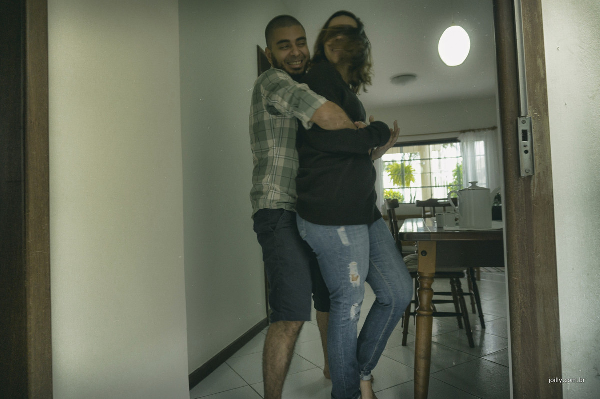 intimidade e humor reinaram no ensaio de casal