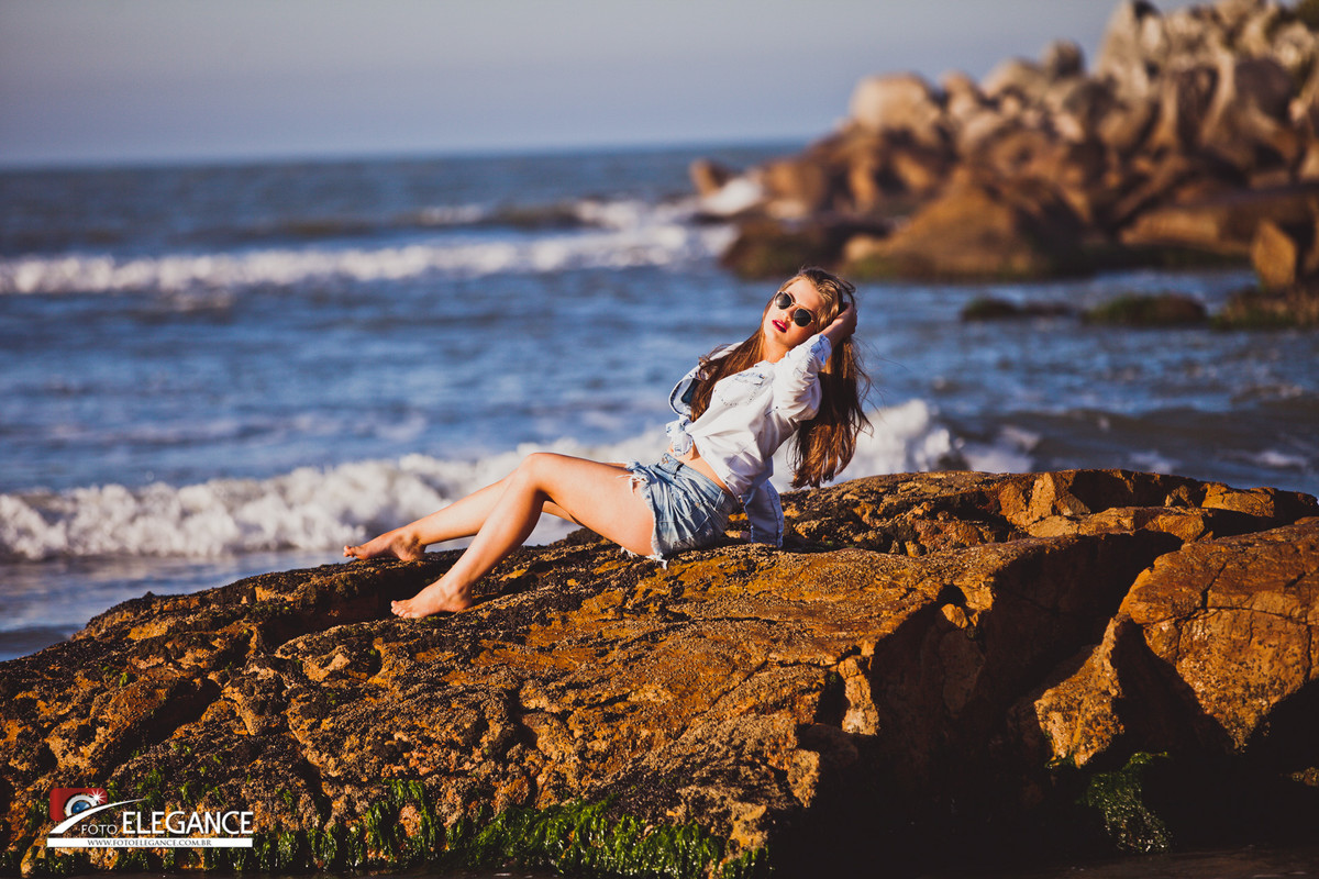 book de 15 anos na praia