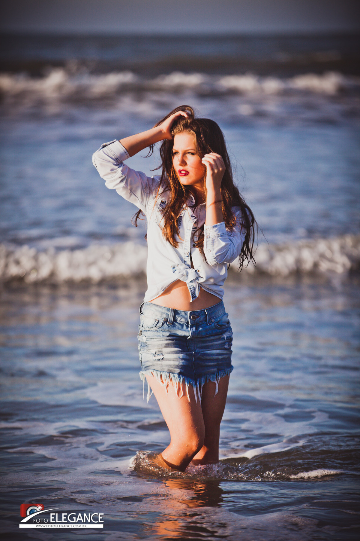 book de 15 anos na praia