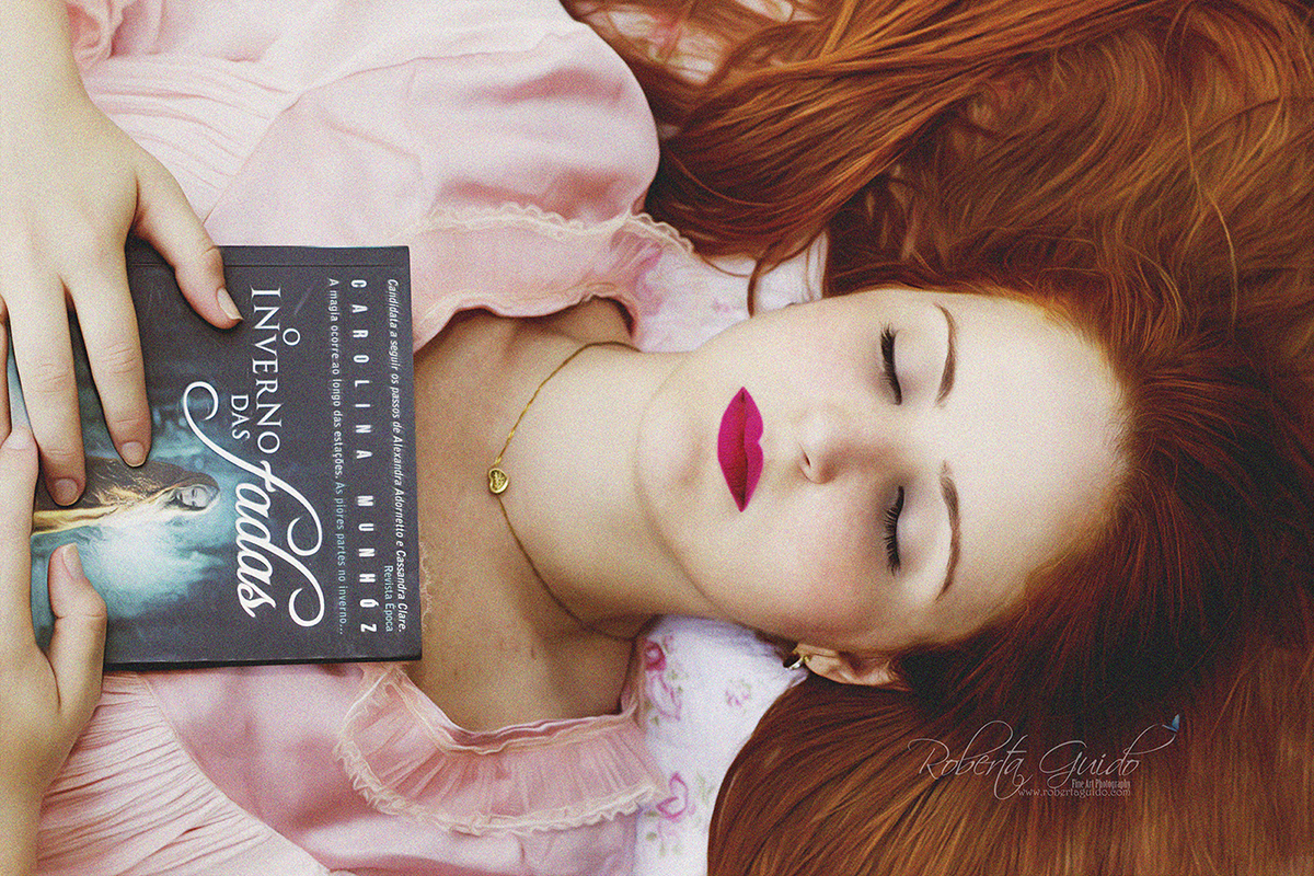 ensaio fotográfico com livros