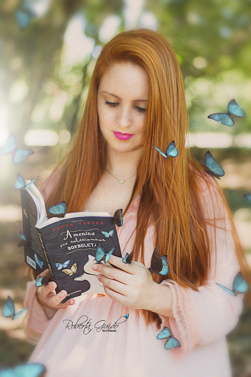ensaio fotográfico com livros
