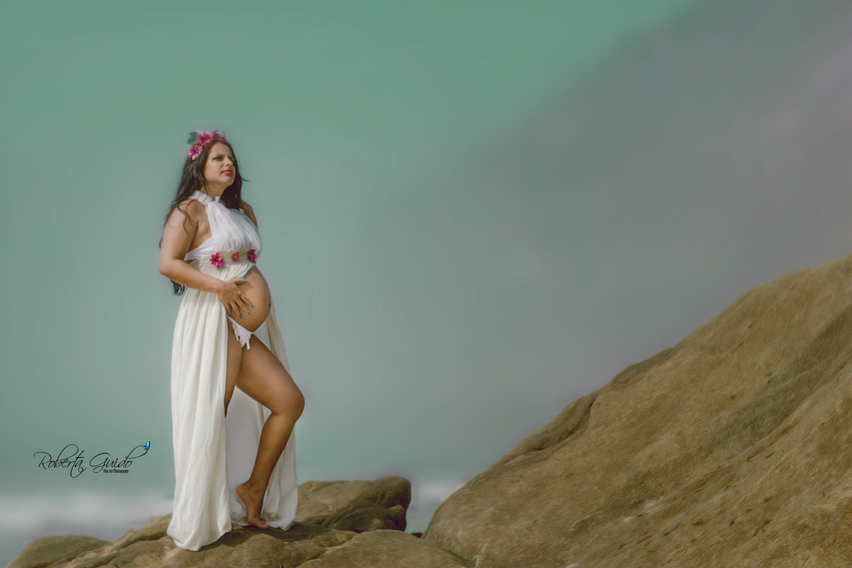 Ensaio fotográfico gestante na praia rio de janeiro