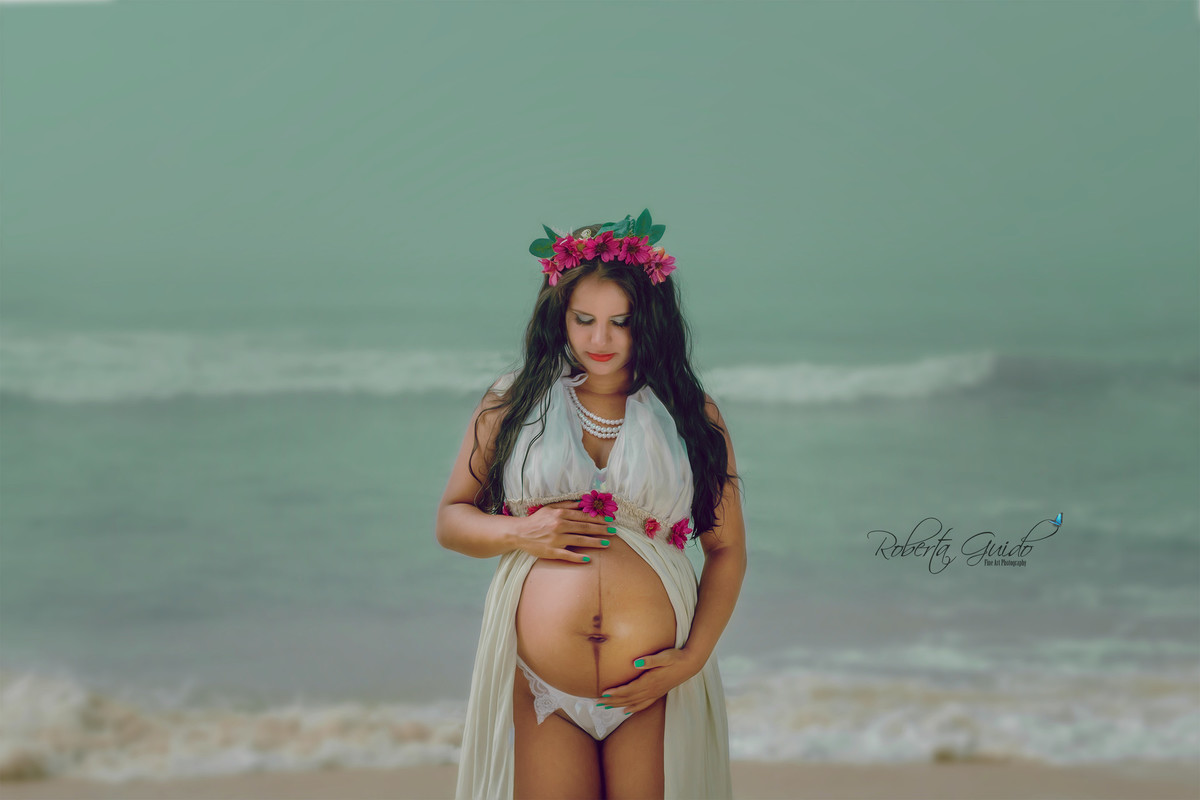 Ensaio fotográfico gestante na praia rio de janeiro