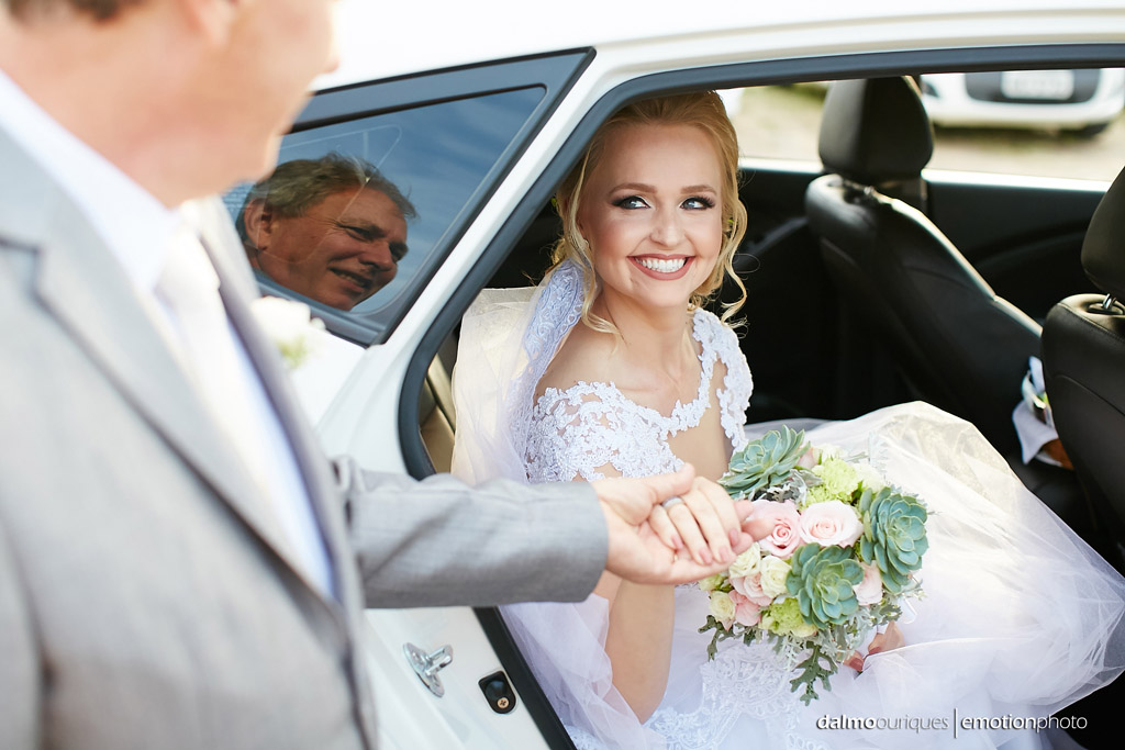 Cerimônia de Casamento, Estância Biguaçu, Casamento ao ar livre, noiva e o pai