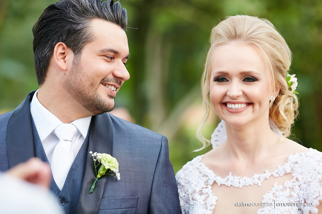 Cerimônia de Casamento, Estância Biguaçu, Casamento ao ar livre, felicidade dos noivos; Fotografia de casamento em Florianópolis