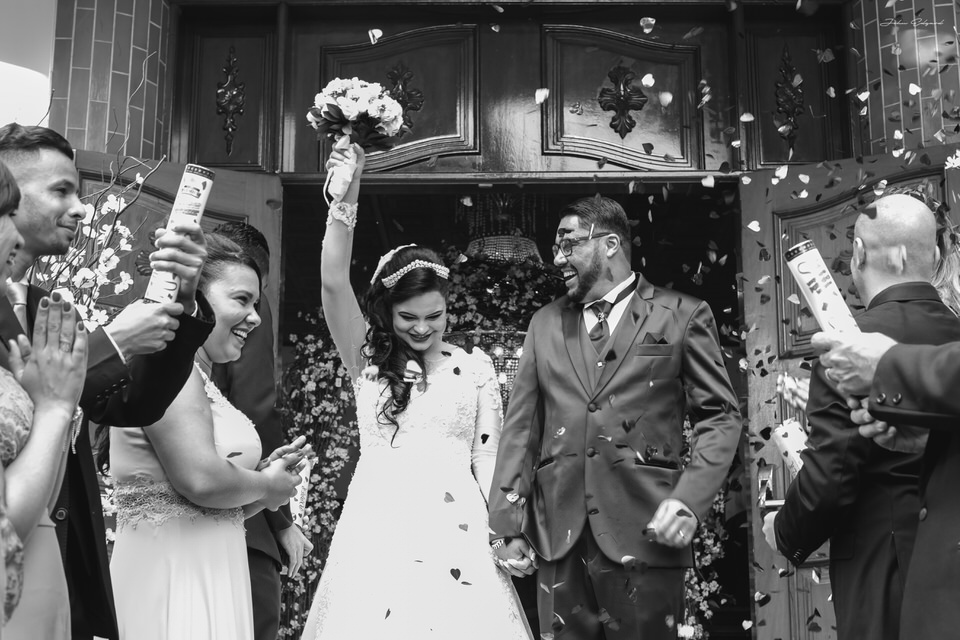 Alegria no casamento da Aline e Alan em SP