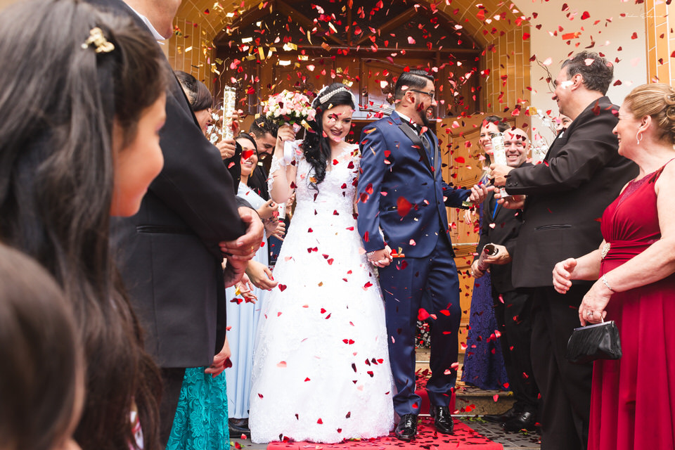Alegria no casamento da Aline e Alan em SP