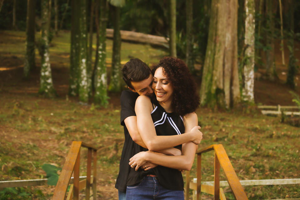 ensaio fotográfico de casal da Maíra e Isaías no Horto Florestal- SP