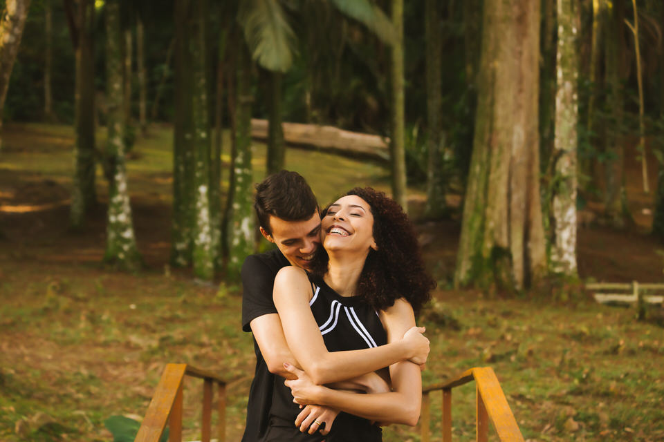 ensaio fotográfico de casal da Maíra e Isaías no Horto Florestal- SP