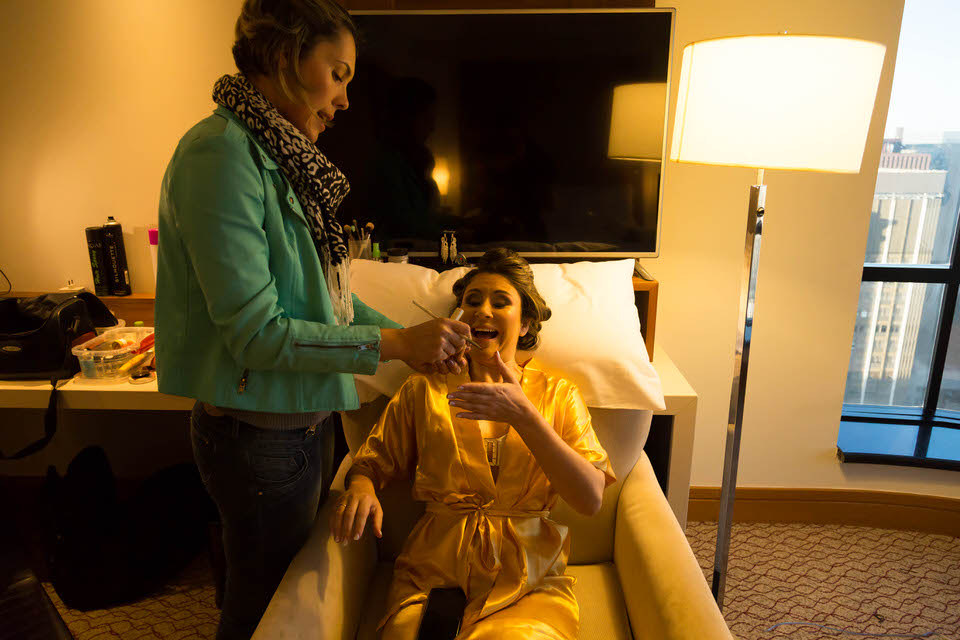 making of da noiva Aline no hotel renaissance em Sp
