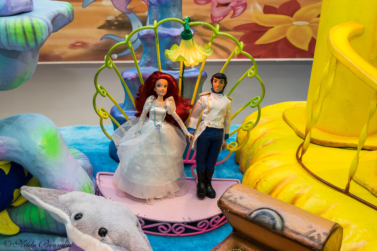 Principe Erik e Ariel na festinha de aniversario da Larissa