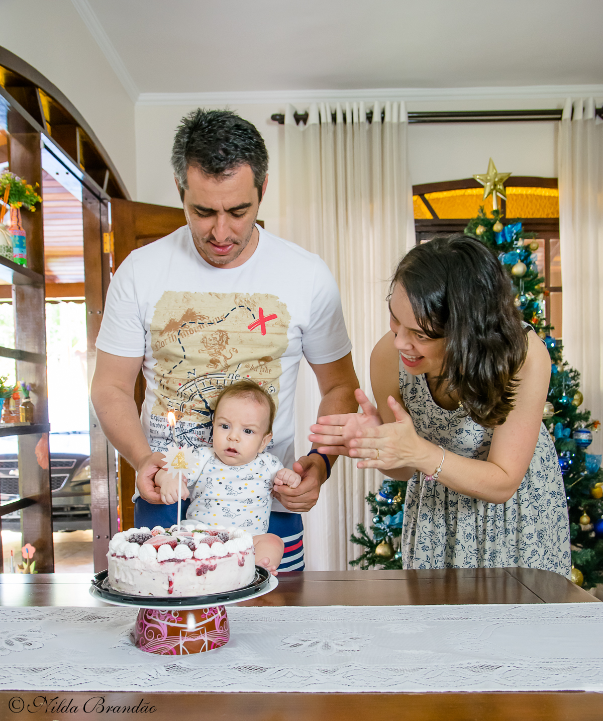 cantando parabens do 4º mesaniversário