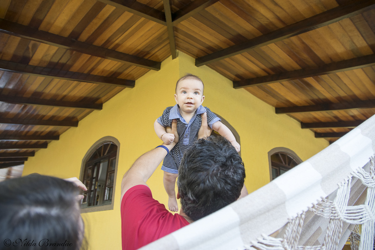 Voando com o papai, linda foto de família