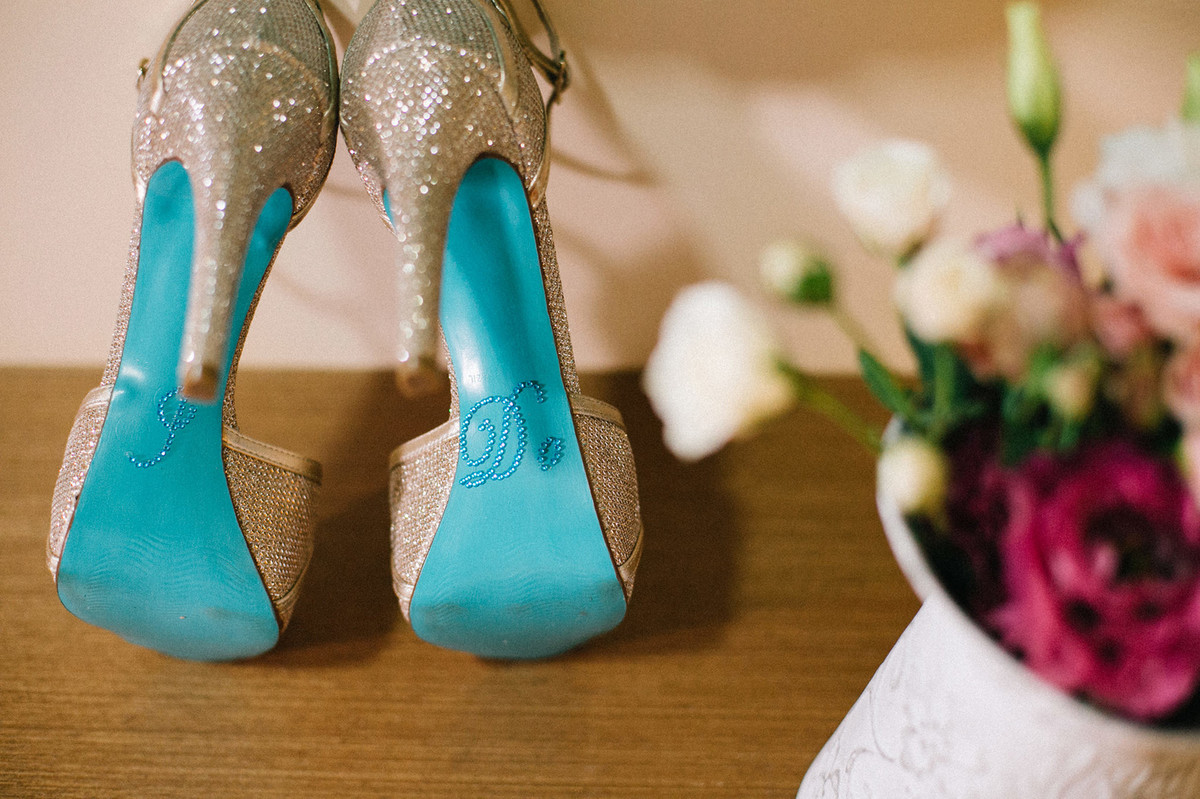 Sapato para casar da noiva