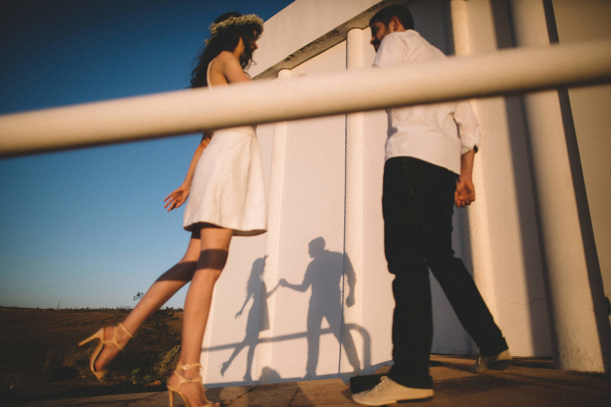 Sombras.Ensaio de casal feito pelo fotografo de casamento Rafael Ohana em Brasilia-DF